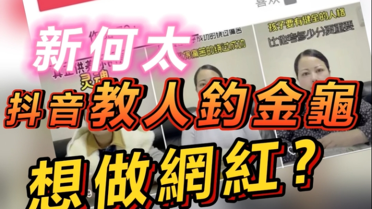 【短頻快評】「新何太」抖音教人釣金龜，想做網紅？